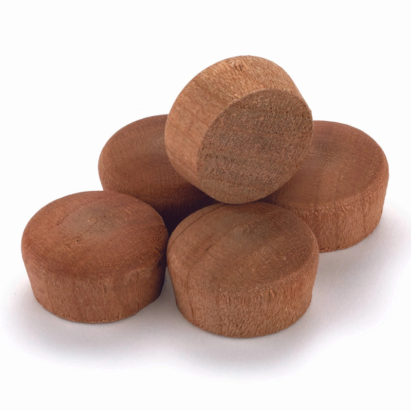 Round Head Screw Hole Plug - Diameter:1/2" - Species:Cherry - Pieces:15-Piece